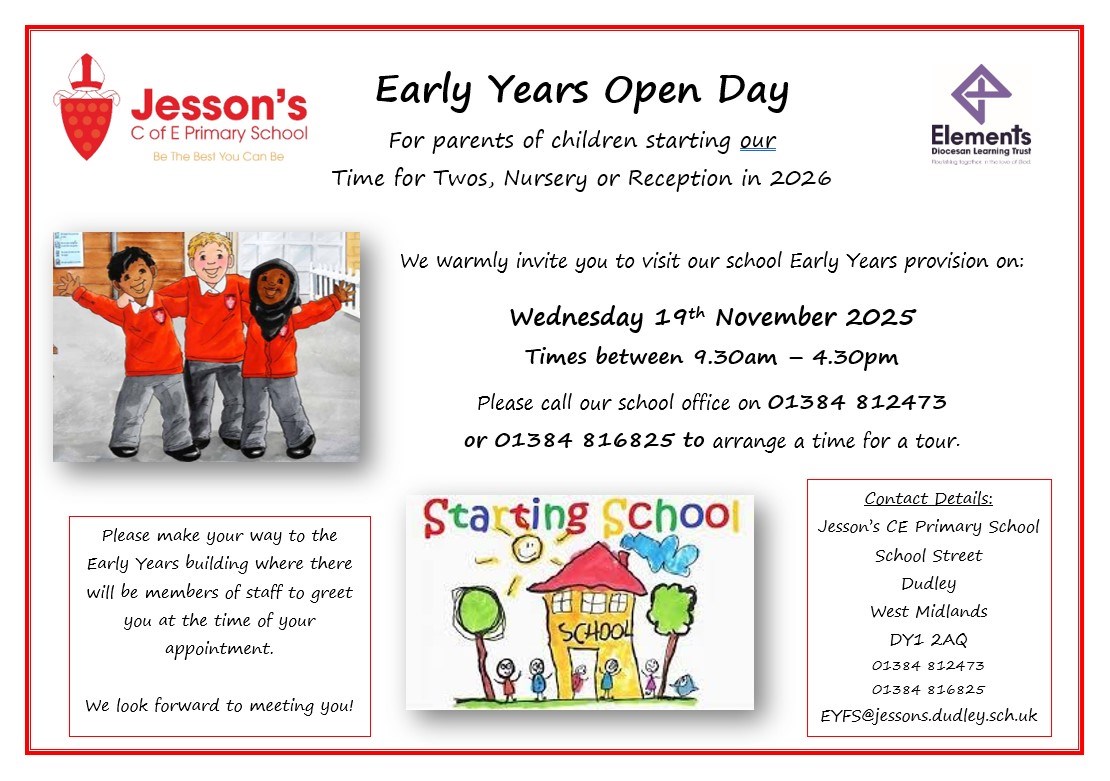 Jesson's CofE Primary School Early Years Open Day